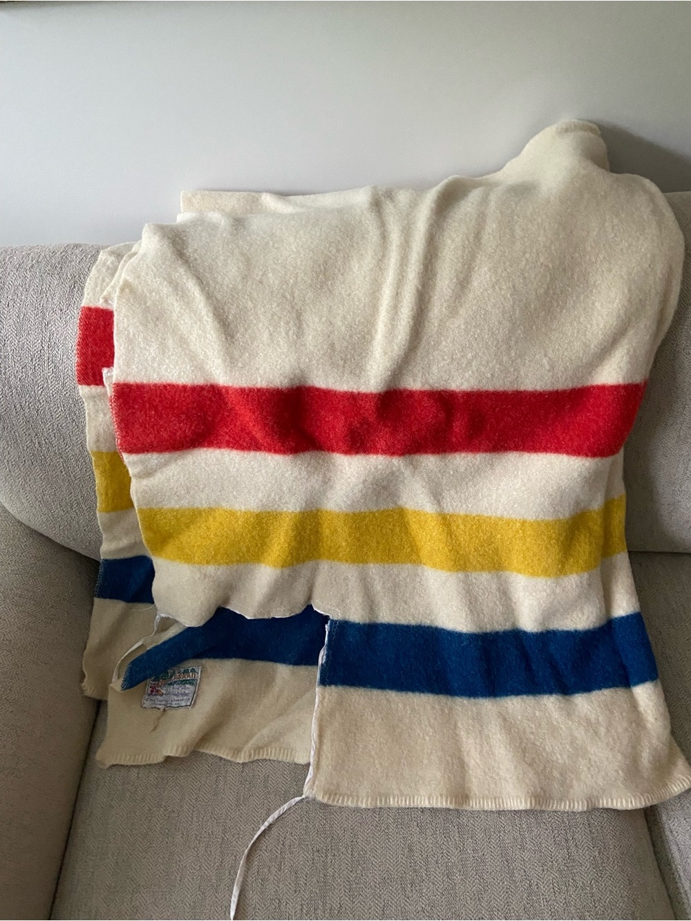 Vintage 100% pure wool. Orrlaskan Golden Dawn Blanket. 1940’s